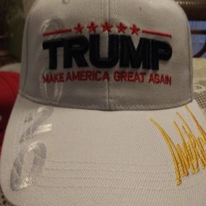 White adjustable Trump Hat